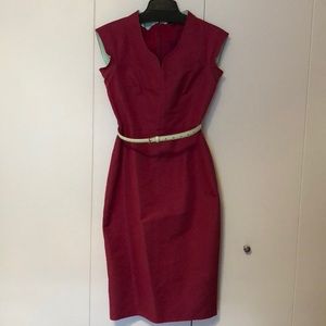 J. Peterman cranberry & mint tunic wiggle dress!